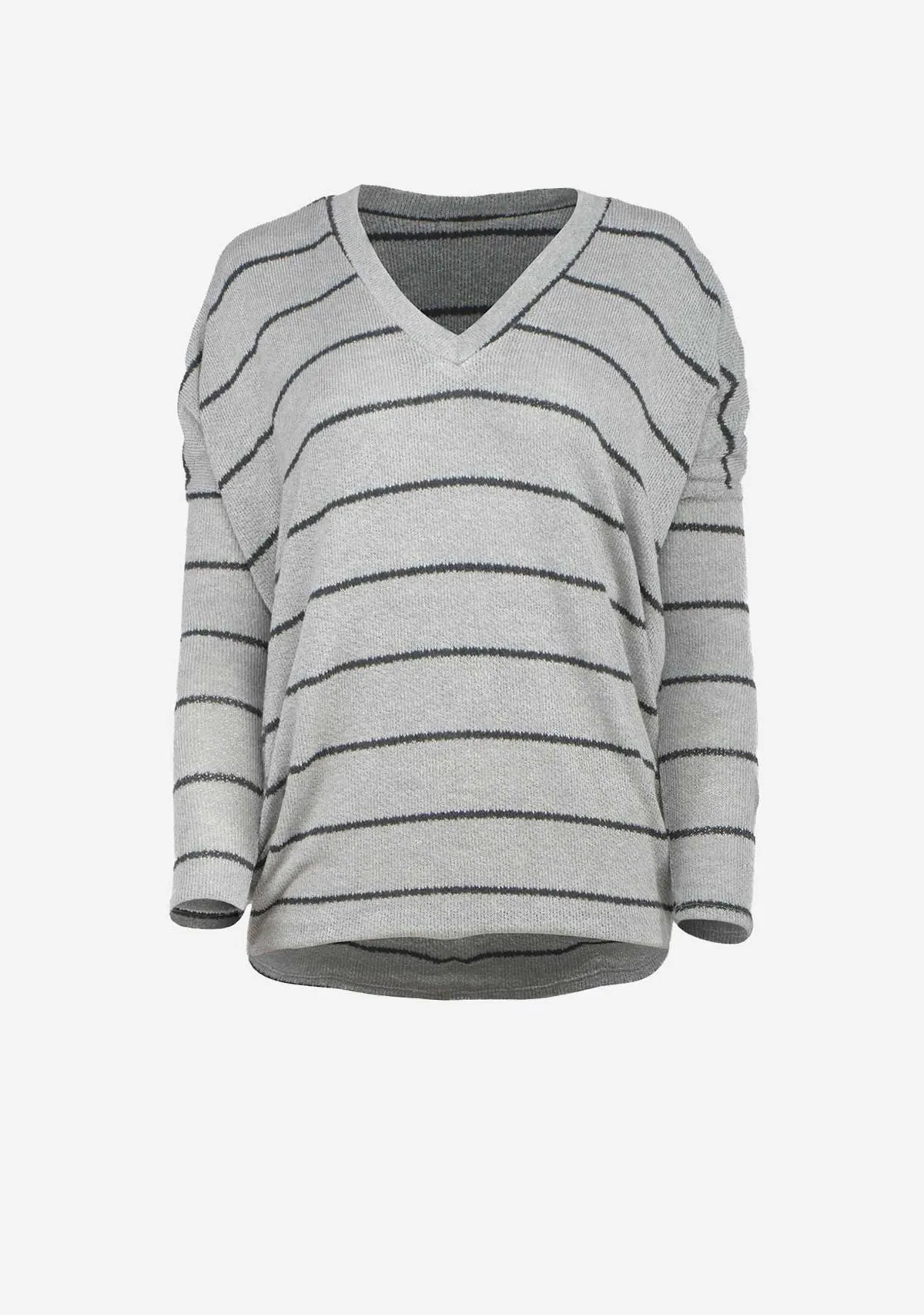 V-Neck Stripe Dolman Top