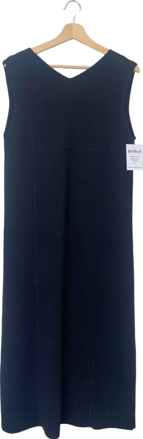 Varana Black Cashmere Sleeveless Dress UK M