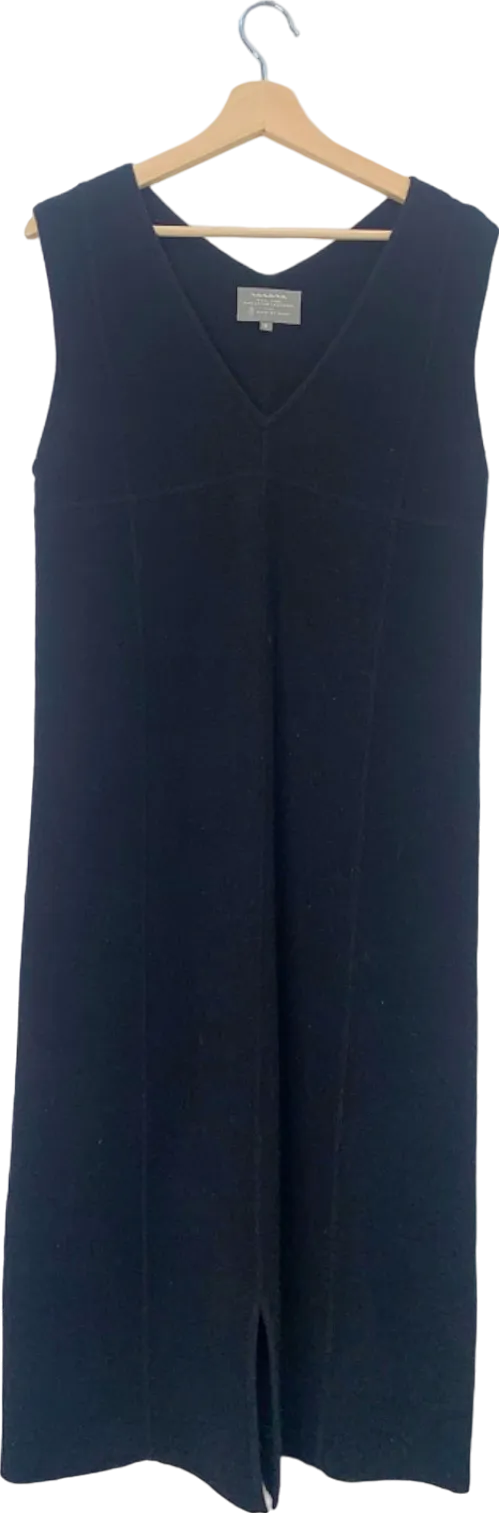 Varana Black Cashmere Sleeveless Dress UK M