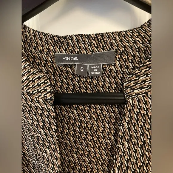 Vince Silk Dress neutral pattern - size 6