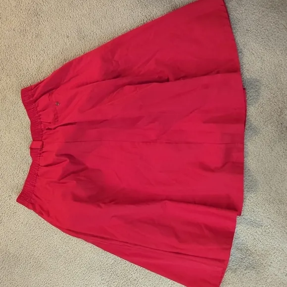 Vintage Karen Scott Pleated Midi Skirt - Red Delight