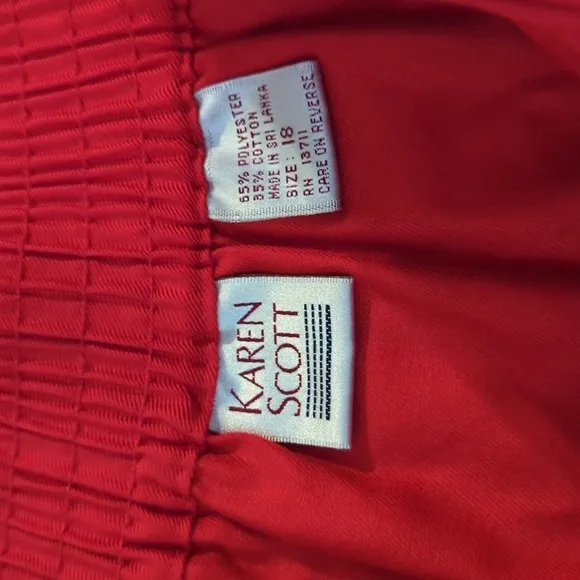 Vintage Karen Scott Pleated Midi Skirt - Red Delight