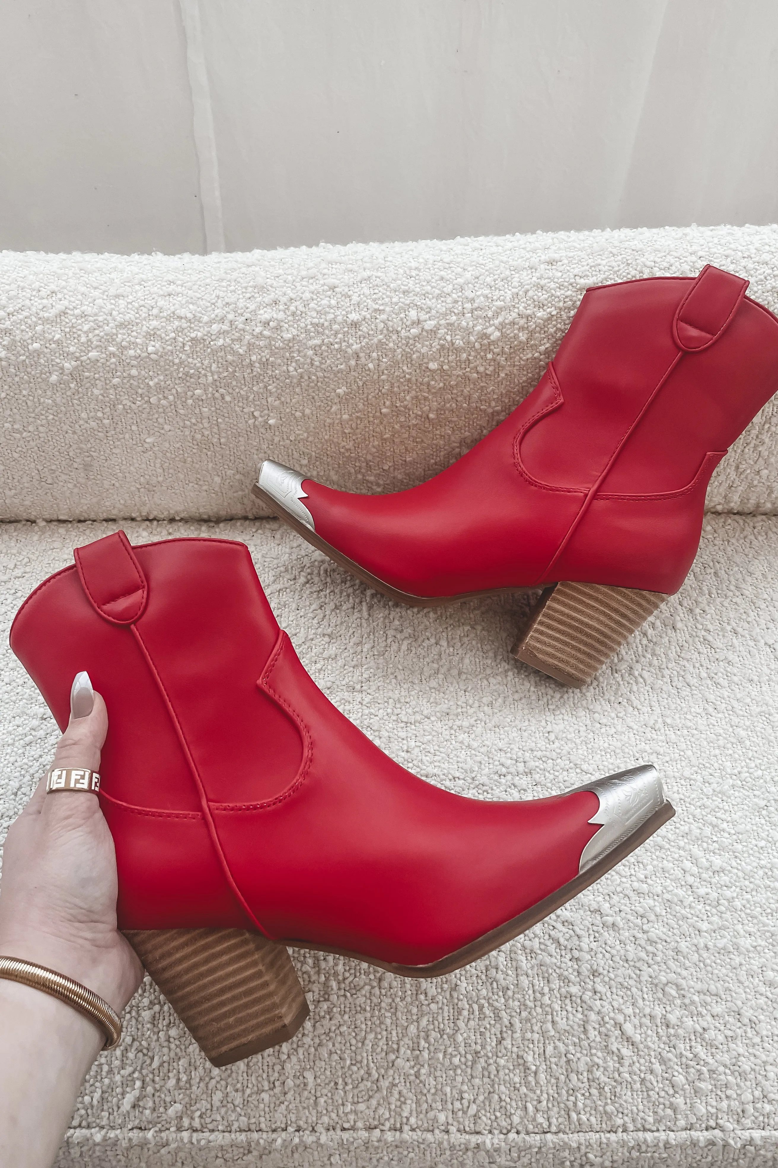 Walking In A Western Way Red Boots