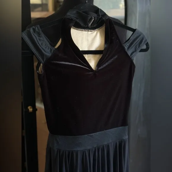 Weissman Dance Black dress costume for ballet, lyrical or contemporary