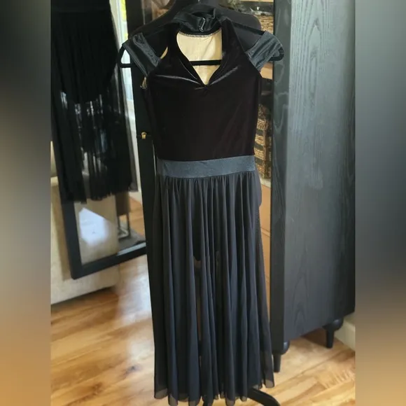 Weissman Dance Black dress costume for ballet, lyrical or contemporary