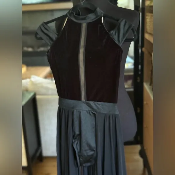 Weissman Dance Black dress costume for ballet, lyrical or contemporary