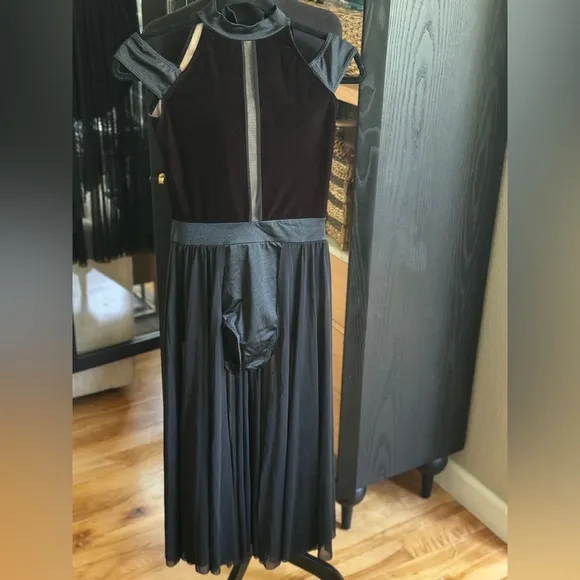 Weissman Dance Black dress costume for ballet, lyrical or contemporary