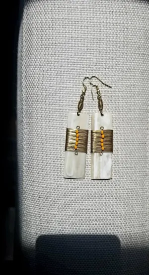 Whitey rectangle earrings