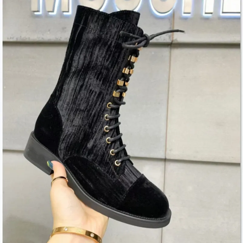 women cow leather motorcycle boots