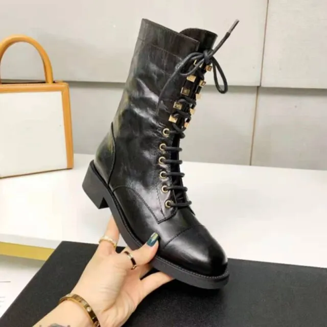 women cow leather motorcycle boots