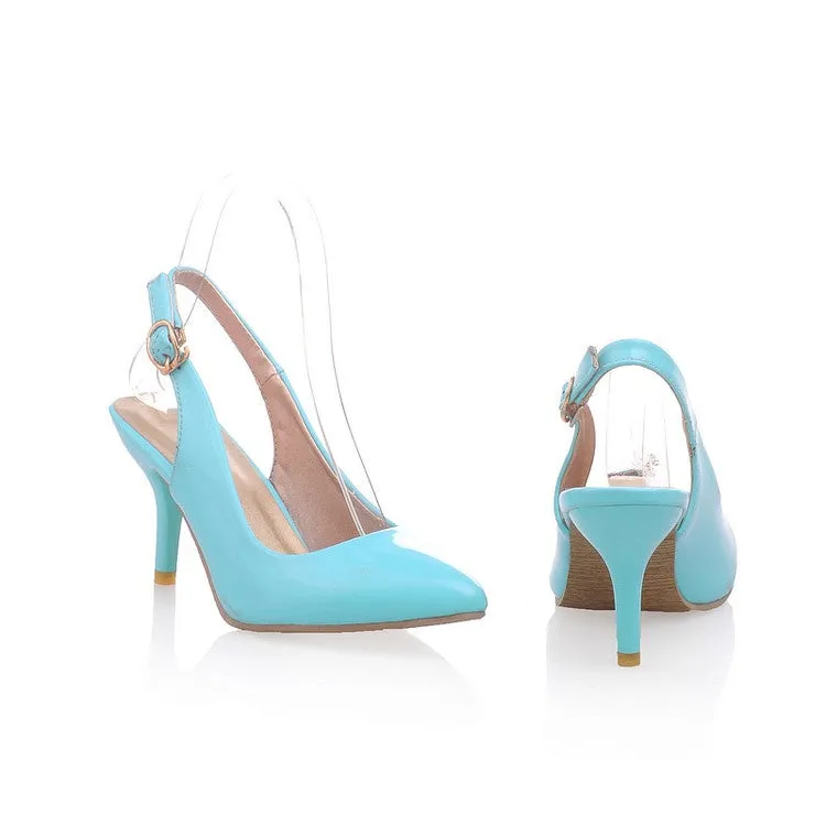 Women's Pointed Toe Slingbacks High Heel Sandals