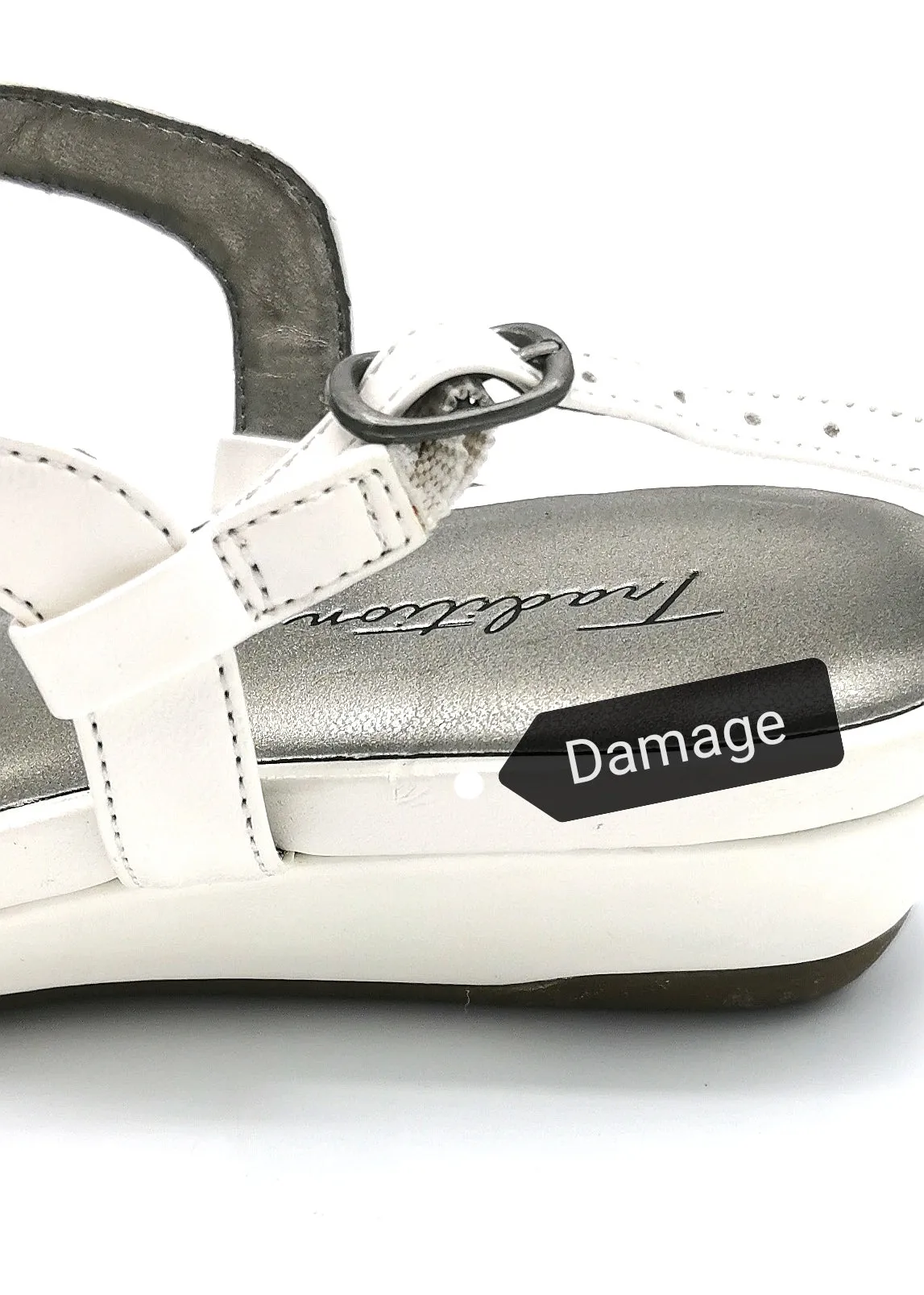 WOMENS SIZE 7M - TRADITION, White Dress Sandals VGUC B25