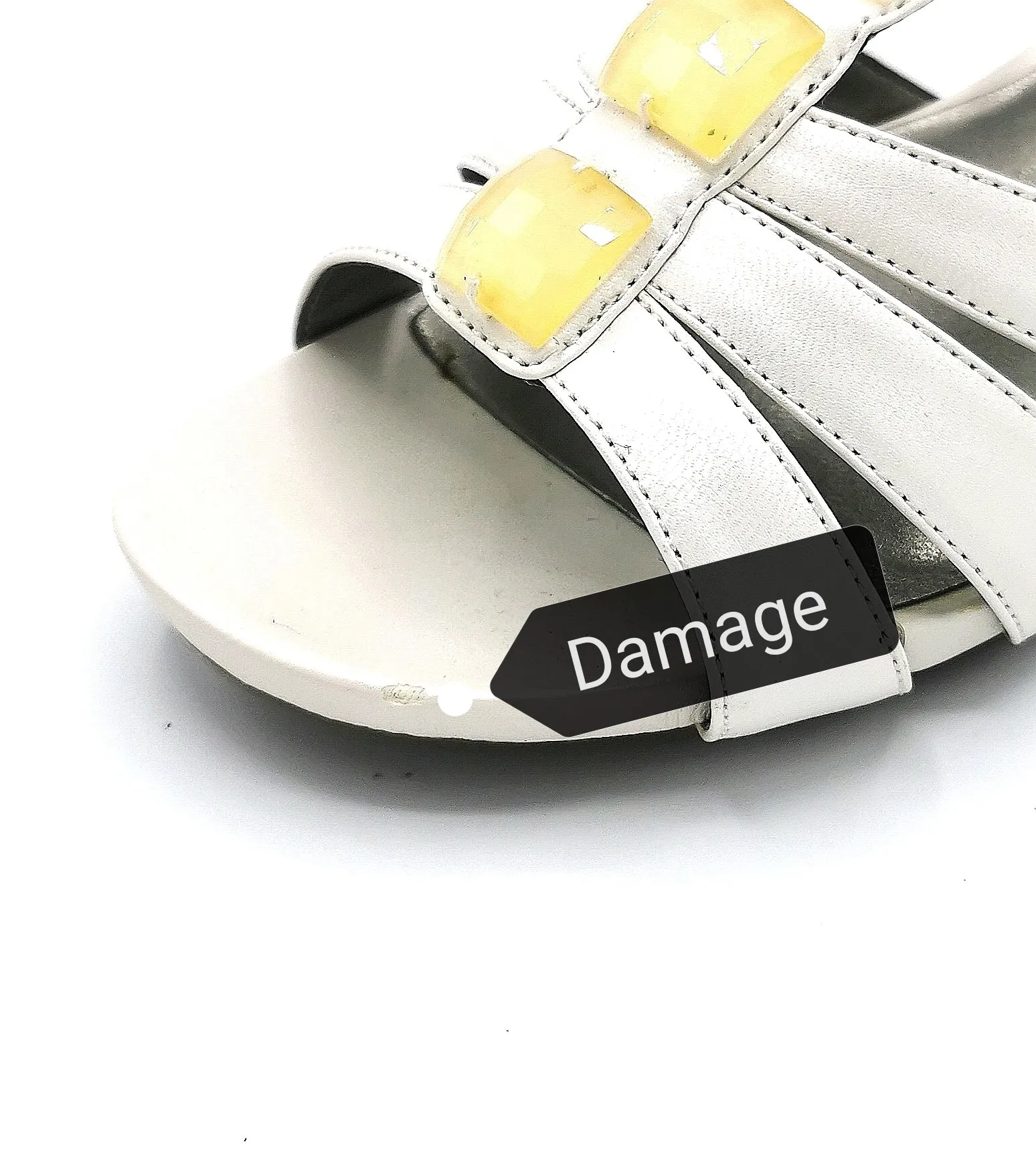 WOMENS SIZE 7M - TRADITION, White Dress Sandals VGUC B25