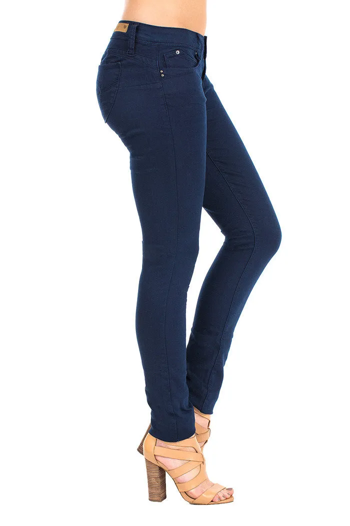 YMI WannaBettaButt | Missy Hyper Twill Skinny Navy