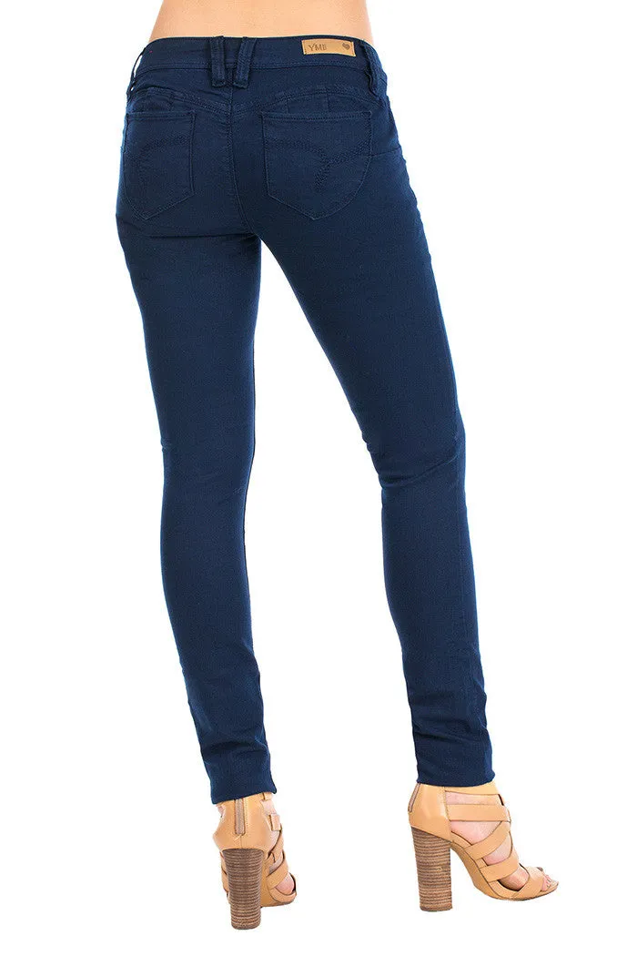 YMI WannaBettaButt | Missy Hyper Twill Skinny Navy
